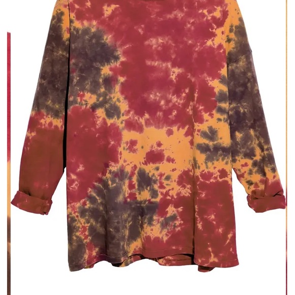 Free People tie dye long sleeve t-shirt NWT - Picture 3 of 6